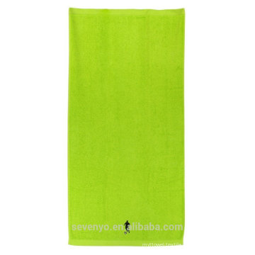 100% coton brodé vert serviettes de plage très doux